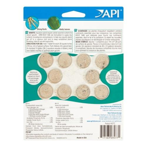 API Root Tabs Freshwater Aquarium Plant Fertilizer, 10 Tablets Per Box