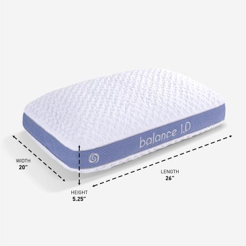 BEDGEAR Balance Performance Pillow - Size 1.0, 2.0 and 3.0 - Firm Support Pillow for Neutral/Warm Sleepers - High Loft