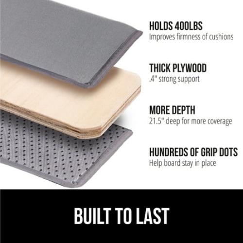 GORILLA GRIP Heavy Duty Couch Cushion Support Board to Fix Sagging Sofas, 24 x 78 Wide Oversized Sofa, Plywood Boards Add Strong Seat Supports, Stay in Place Replacement Stuffing Under Couches Gray