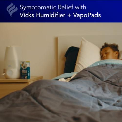 Vicks 1 Gallon Filter Free Cool Mist Humidifier, 400 Sq ft, White, VUL545