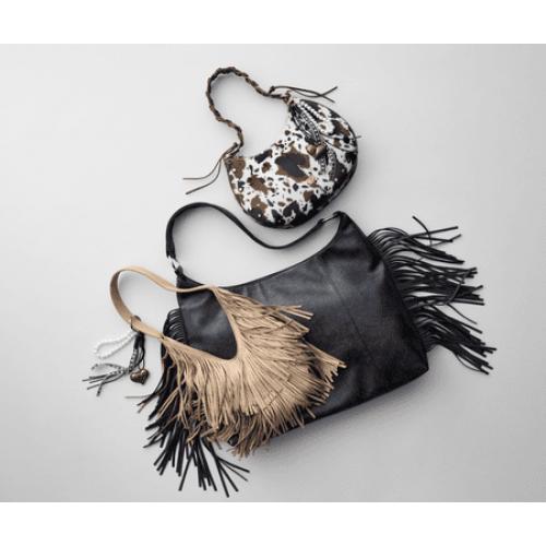 Madden NYC Women's Fringe Hobo Bag, Khaki