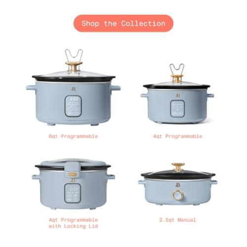 Beautiful 6 Qt Programmable Slow Cooker, Cornflower Blue by Drew Barrymore
