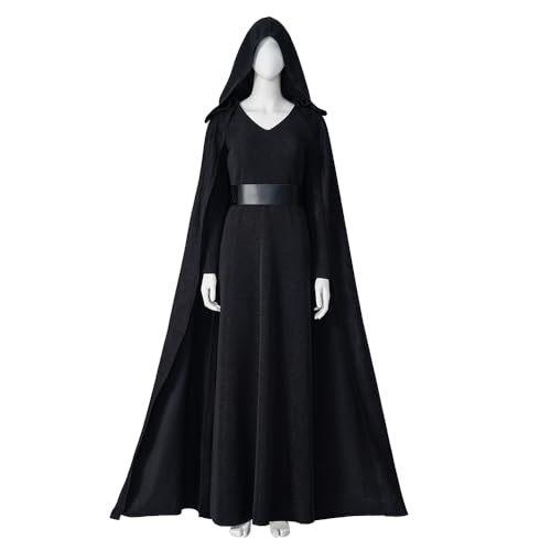 Dark Side Rey Costume Wars Movie S9 Rey Cosplay Uniform Jedi Suit for Halloween(XL)