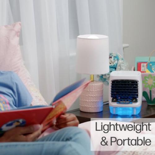 Arctic Air Chill Zone Evaporative Air Cooler, Portable Cooler with 4 Fan Speeds, LED Night Light