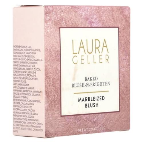 LAURA GELLER NEW YORK Baked Blush-n-Brighten Marbleized Blush for Cheeks - Ethereal Rose - Natural Finish - Buildable Color