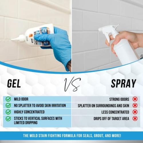Active Mold Stain Remover Gel, Heavy Duty Solution for Washing Machine Seals and Bathroom Cleaner, 7 fl oz, 1 Count