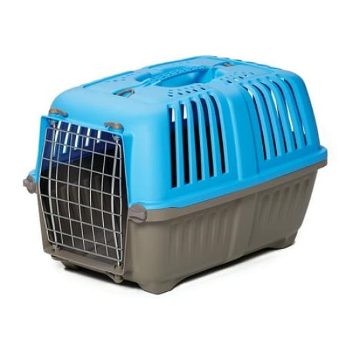 Spree MidWest Homes for Pets Spree 19 Plastic Pet Travel Carrier, Blue w/ Plastic Door, Ideal for XS Dogs