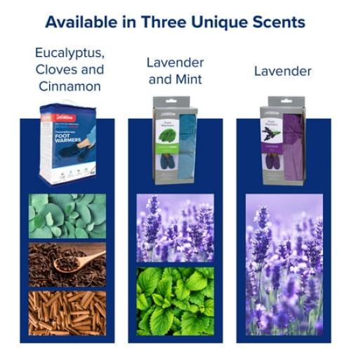 Bed Buddy Foot Warmers with Aromatherapy, Heated Slippers for Adults, Lavender & Mint Scent, Blue, 1 Count
