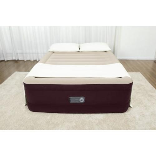 Bestway Maroon 20 Queen Air Mattress with Built-in Pump