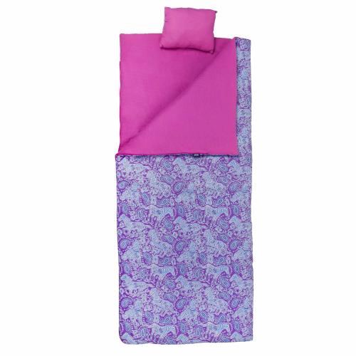 Wildkin Kids Sleeping Bags for Boys and Girls Measures 66 x 30 x 1.5 Inches Cotton Blend Materials Sleeping Bag for Kids Ideal for Parties Camping & Overnight Travel BPA-free (Watercolor Ponies)