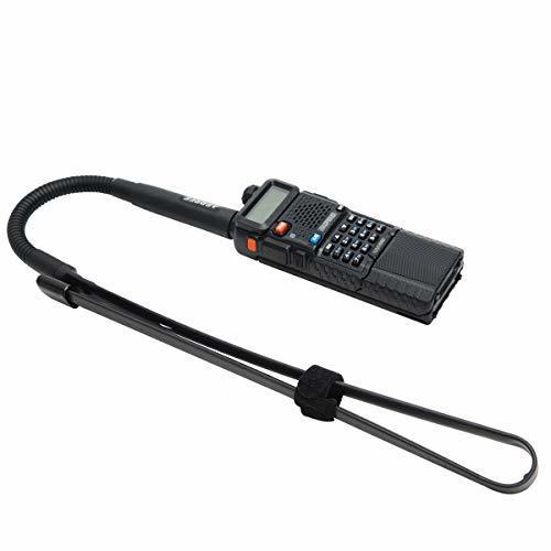 ABBREE SMA-Female Dual Band VHF/UHF 144/430MHz High Gain Soft Whip Antenna for Baofeng UV-5R UV-82 Quansheng UV-K5 Two Way Radio (34.6.inch Gooseneck Antenna)