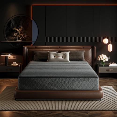 Queen Firm Mattress Cooling-Gel Memory Foam And Pocket Spring Hybrid Mattress, Mattress In A Box, Certipur-US Certified