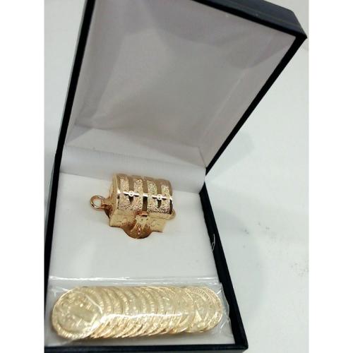 Wedding Unity Coins – Deluxe Handmade Wedding Coins With Beautiful Ornate Box – Traditional Spanish Wedding Keepsake Arras – Elegant Matrimonial Decorative Box with 13 Piece Coin Sets (San Benito)