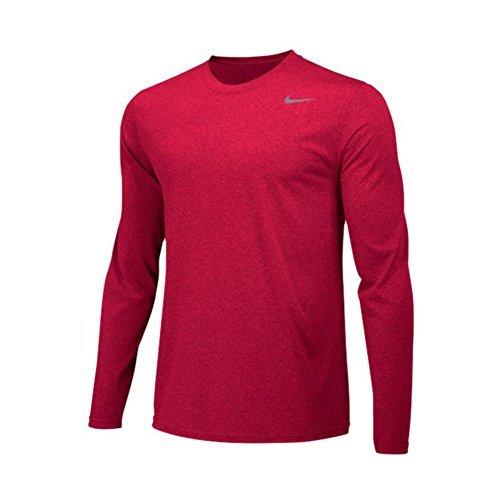 NIKE Men's Team Legend Long Sleeve Training Top - University Red/Cool Grey - 727980-657 - SZ. Large