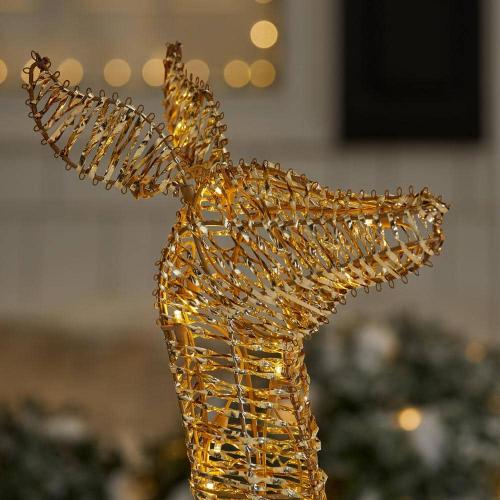 4 ft. Polar Wishes LED Deer Holiday Yard Decoration Y38