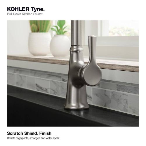 Tyne Single-Handle Pull-Down Sprayer Kitchen Faucet in Vibrant Stainless