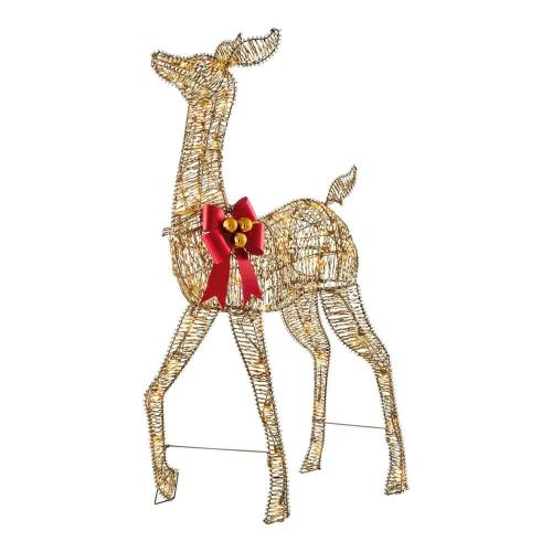 4 ft. Polar Wishes LED Deer Holiday Yard Decoration Y38