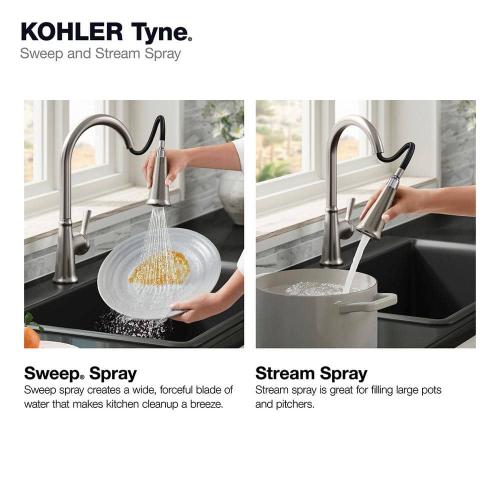 Tyne Single-Handle Pull-Down Sprayer Kitchen Faucet in Vibrant Stainless