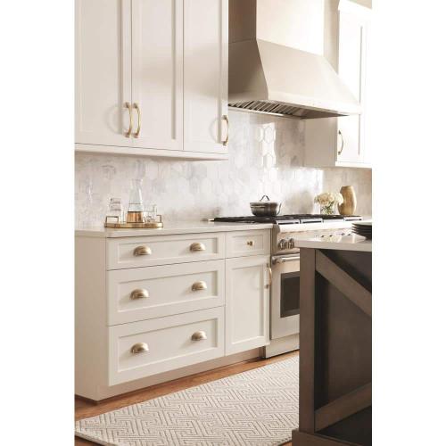 Ashby 3 in. or 4 in. (76mm or 102mm) Traditional Golden Champagne Cabinet Cup Pull
