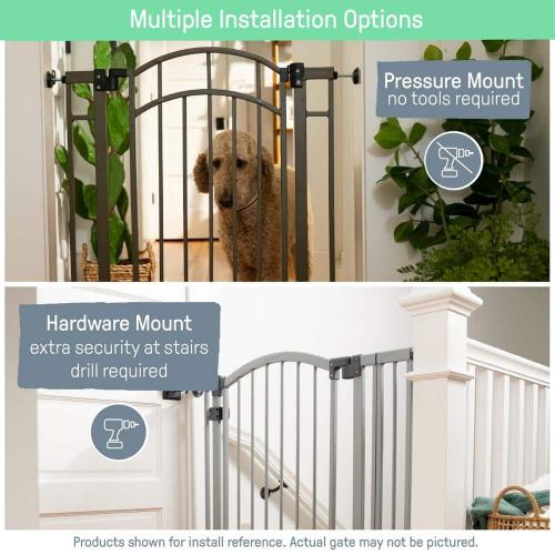 Doorway 48 in. W Series Gate in Black for Baby and Pet