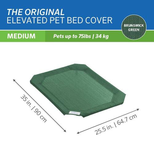 Original Elevated Medium Brunswick Green Replacement Pet Bed Cover