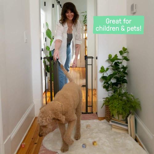Doorway 48 in. W Series Gate in Black for Baby and Pet