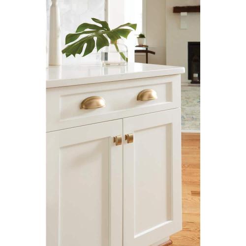 Ashby 3 in. or 4 in. (76mm or 102mm) Traditional Golden Champagne Cabinet Cup Pull