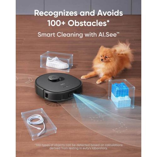 Omni X10 Pro 13.9 in. Robotic Vacuum and Mop with Smart Navigation, Bagless, Washable Filter, Multi-Surface in Black