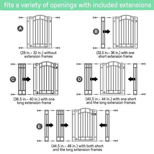 Doorway 48 in. W Series Gate in Black for Baby and Pet
