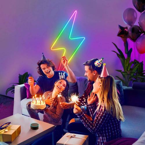 RGBIC 6.5 ft. Smart Neon Plug-In Indoor Color Changing Wi-Fi Enabled Rope Light (1-Rope)