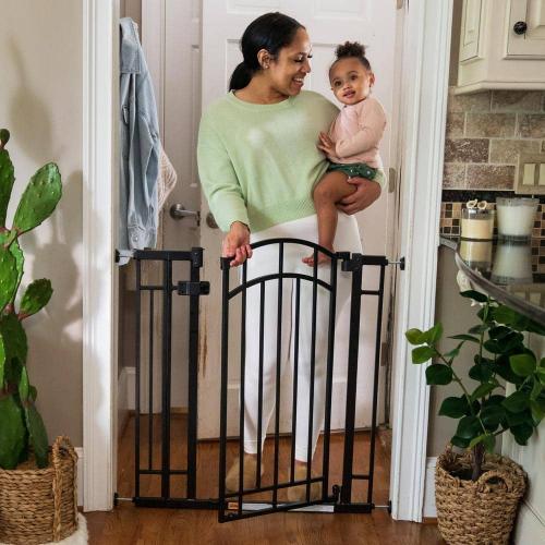 Doorway 48 in. W Series Gate in Black for Baby and Pet
