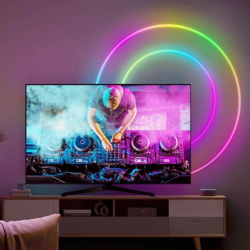 RGBIC 6.5 ft. Smart Neon Plug-In Indoor Color Changing Wi-Fi Enabled Rope Light (1-Rope)