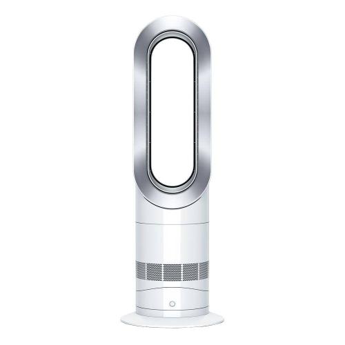 White and Silver AM09 1500-Watt Electric Portable Fan Heater - White/Silver