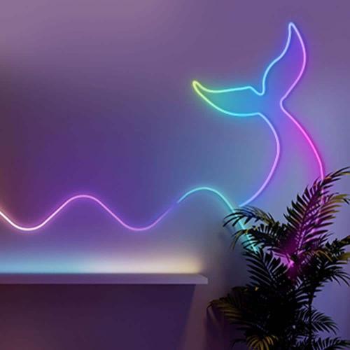 RGBIC 6.5 ft. Smart Neon Plug-In Indoor Color Changing Wi-Fi Enabled Rope Light (1-Rope)