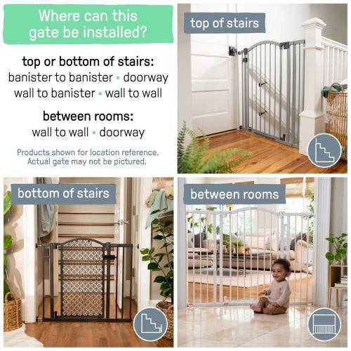 Doorway 48 in. W Series Gate in Black for Baby and Pet