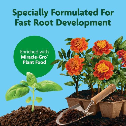 Miracle-Gro Seed Starting Potting Mix, 8 qt., For Use in Containers, Soil (2-Pack)