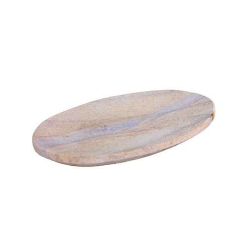 Stonkraft Natural Water Absorbent & Rigged Soap Dish Soap Holder Made of Natural Stone - Unique Bath Bathroom Accessories (Oval)