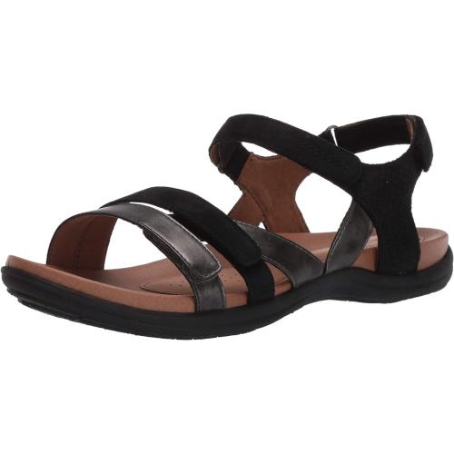 Cobb Hill Women's Rubey Instep Strap Flat Sandal 7 Black