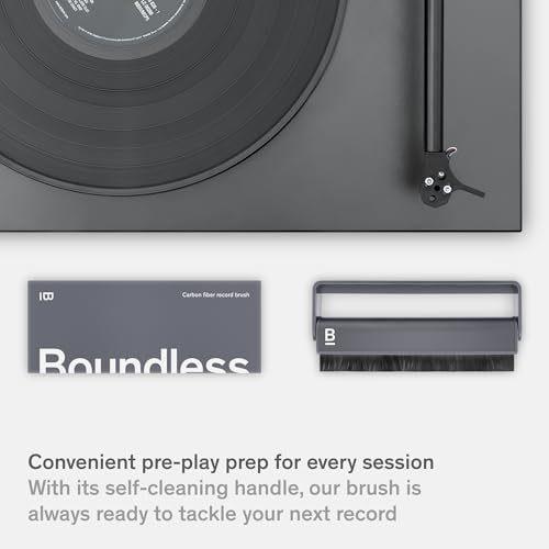 Boundless Audio Record Cleaner Brush - Carbon Fiber Anti-Static Vinyl Brush - Record Player Accessories for Vinyl Cleaning