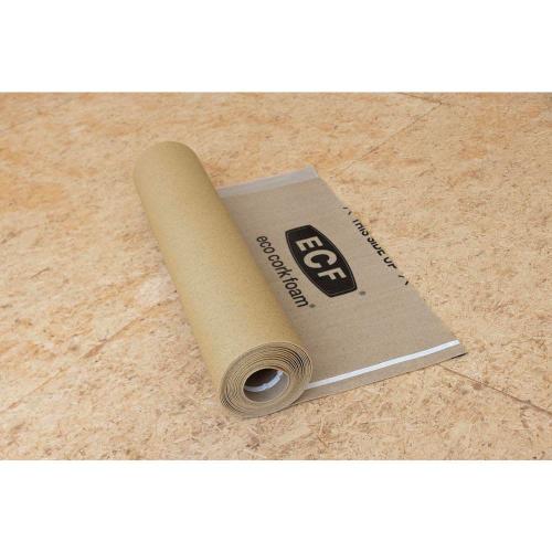 Eco Cork Foam 75 sq. ft. 3 ft. x 25 ft. x 3.2 mm Waterproof Premium Plus 10-in-1 Underlayment - Vinyl Plank, Laminate, Engineered Wood