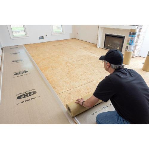 Eco Cork Foam 75 sq. ft. 3 ft. x 25 ft. x 3.2 mm Waterproof Premium Plus 10-in-1 Underlayment - Vinyl Plank, Laminate, Engineered Wood