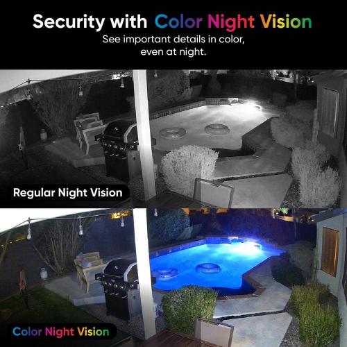 Color White Wyze Cam v4 Wi-Fi 2.5K QHD Indoor/Outdoor Plug-In Smart Home Security Camera, Color Night Vision, 2-Way Audio (White)