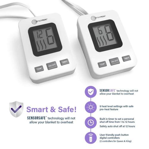 Soft Grey Polyester Fleece King Warming Blanket