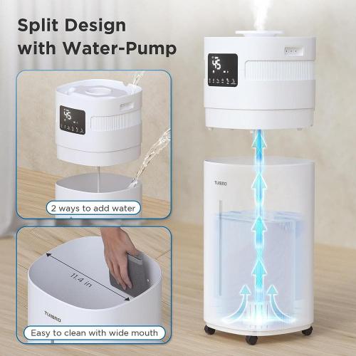 5.3 Gal Commercial Humidifier, Wi-Fi-Enabled, Ultrasonic Air Vaporizer, UV-C LED, Top Refill, with 360°Nozzle