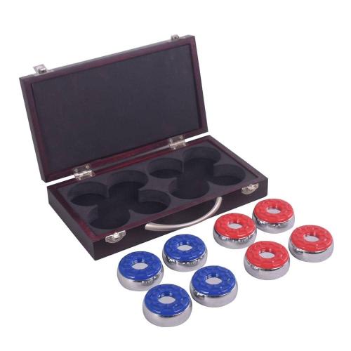 Shuffleboard Pucks with Case (Set of 8)k