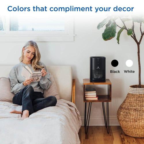 White Medify MA-14 428 sq. ft. H13 HEPA Filter Tabletop Air Purifier, 99.9% Removal to 0.1 Microns, White, 1-Pack