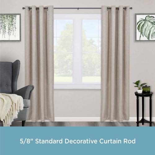 Chelsea 48 in. - 86 in. Adjustable Single Curtain Rod 5/8 in. Diameter in Oil Rubbed Bronze with Ball Finials