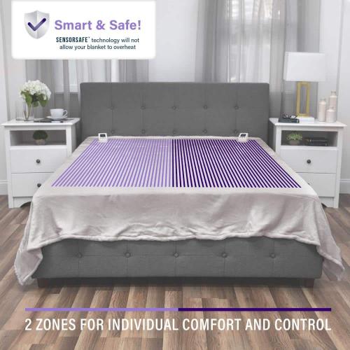 Soft Grey Polyester Fleece King Warming Blanket