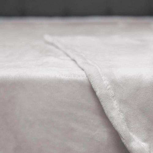 Soft Grey Polyester Fleece King Warming Blanket