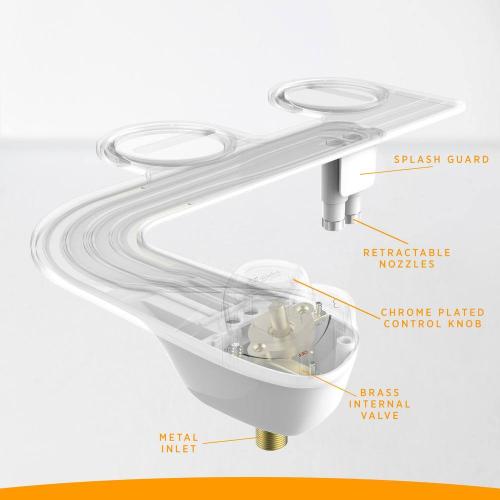 bioBidet SlimEdge Non-Electric Bidet Attachment System in White (no test)